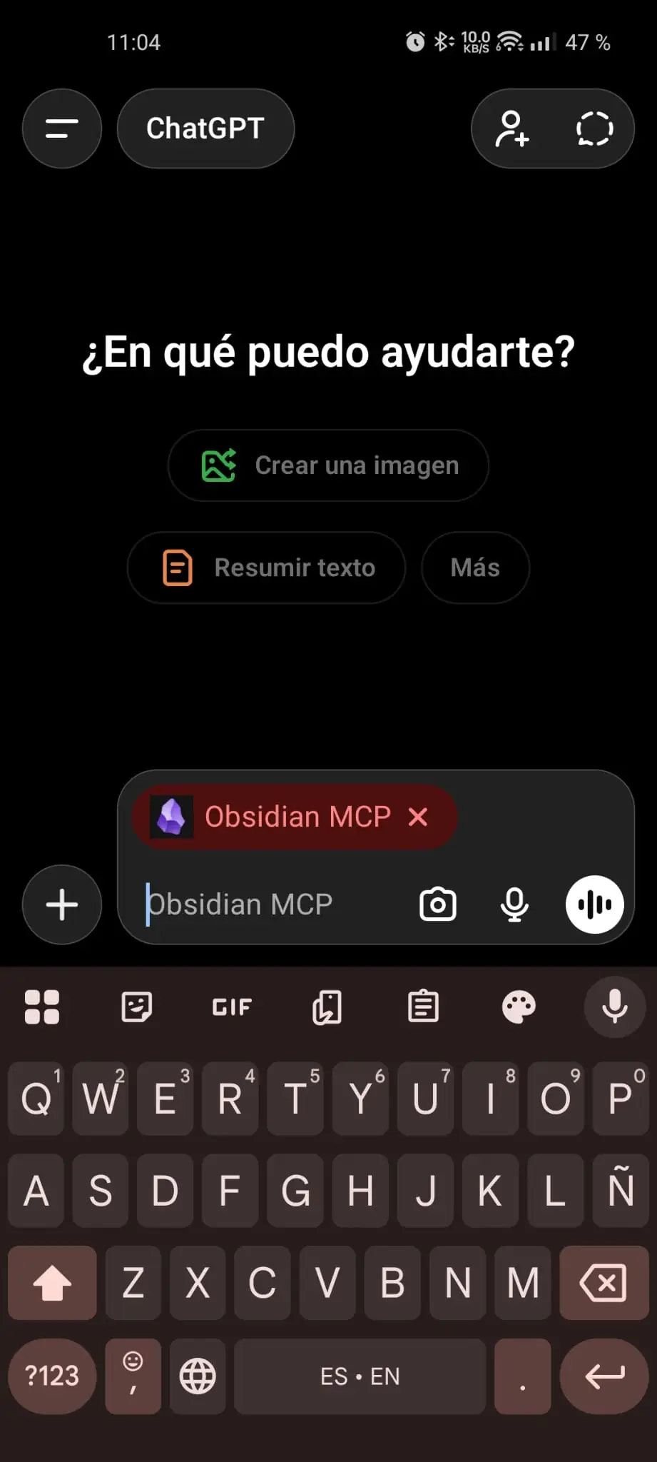ChatGPT App using Obsidian MCP